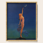 Reaching for the moon female portrait painting by Edward Mason Eggleston Serving Tray Gallery Image 1