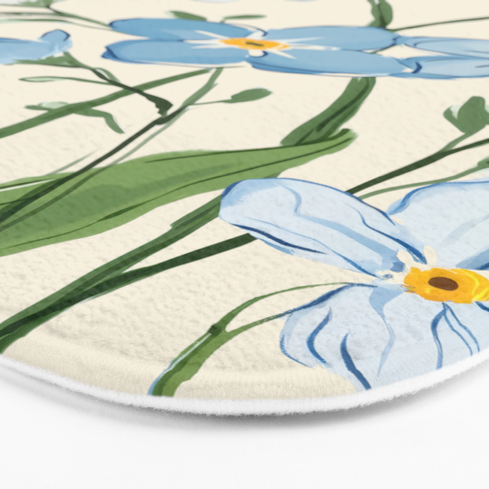 Wildflower Garden in Soft Tones Bath Mat Gallery Image 3