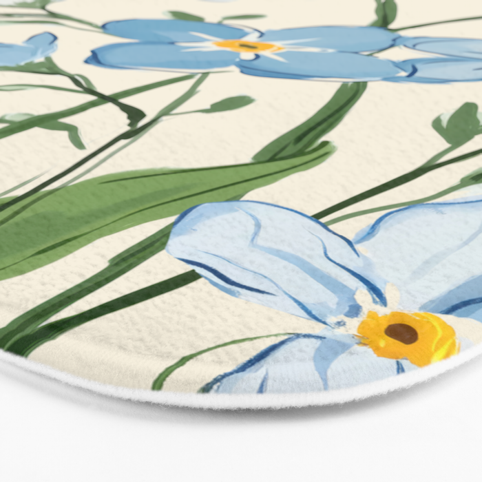 Wildflower Garden in Soft Tones Bath Mat Gallery Image 3