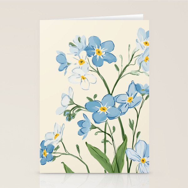 Wildflower Garden in Soft Tones Stationery Card Gallery Image 2