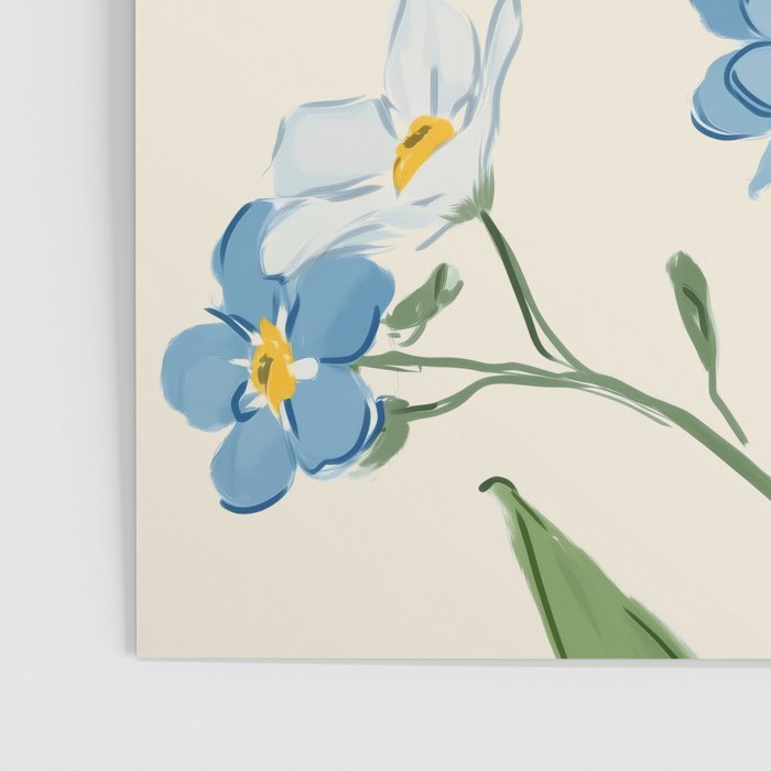 Wildflower Garden in Soft Tones Poster Gallery Image 3