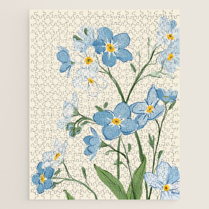 Wildflower Garden in Soft Tones Jigsaw Puzzle Gallery Image 1