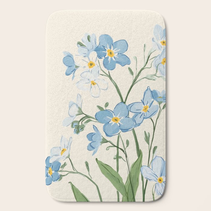 Wildflower Garden in Soft Tones Bath Mat Gallery Image 2