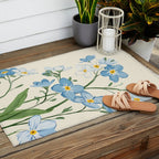 Wildflower Garden in Soft Tones Outdoor Rug Gallery Image 2