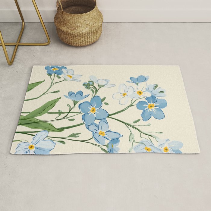 Wildflower Garden in Soft Tones Rug Gallery Image 1