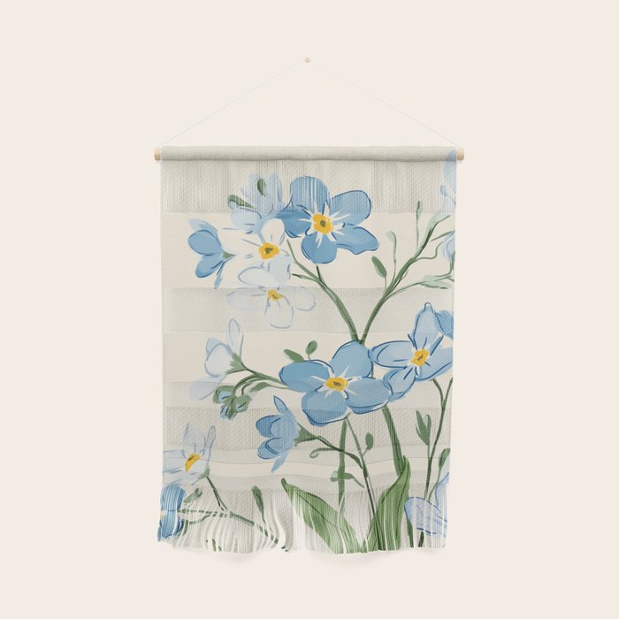 Wildflower Garden in Soft Tones Wall Hanging Gallery Image 1