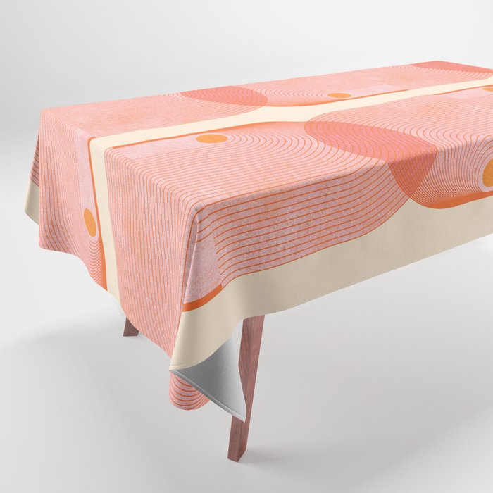 Abstraction_sun_summer_red_hot_shine_pop_art_0322m Tablecloth Gallery Image 1