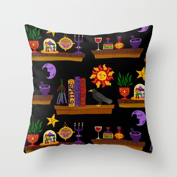 Witches Cabinet Throw Pillow Gallery Image 6