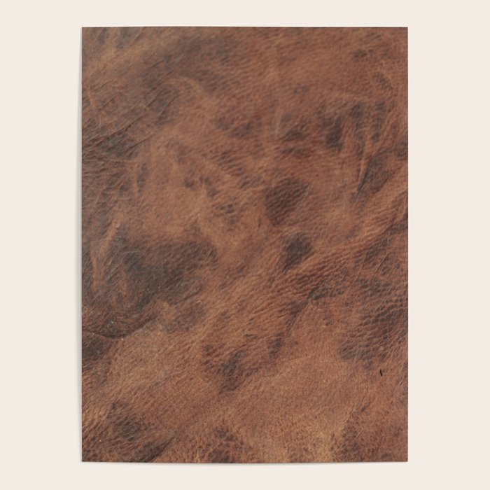 Old Tan Faux Leather Texture Poster Gallery Image 1