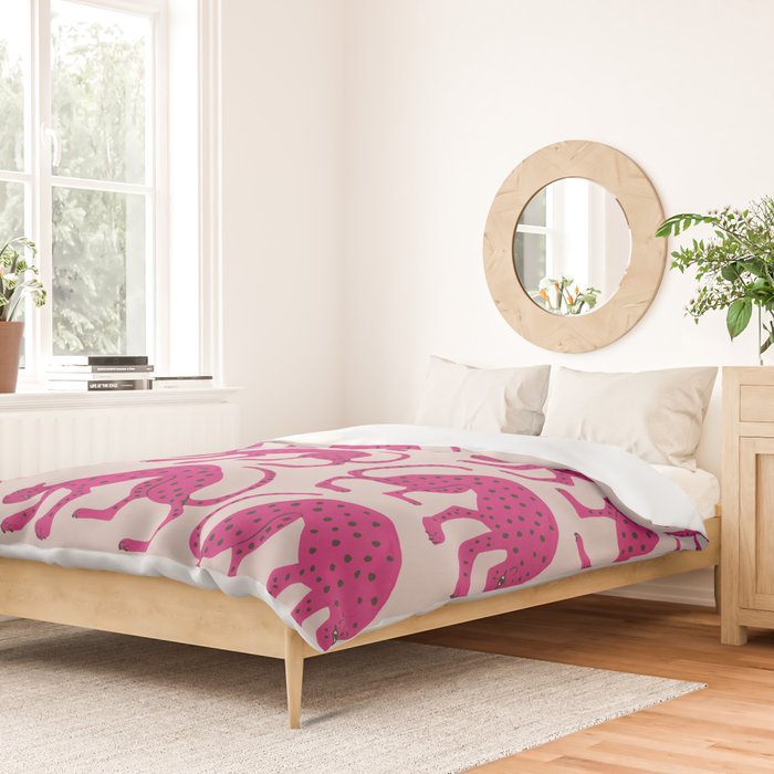 Wild Cats - Pink Duvet Cover Gallery Image 2