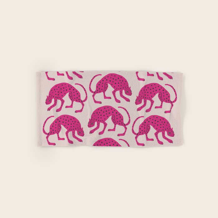 Wild Cats - Pink Hand & Bath Towel Gallery Image 1