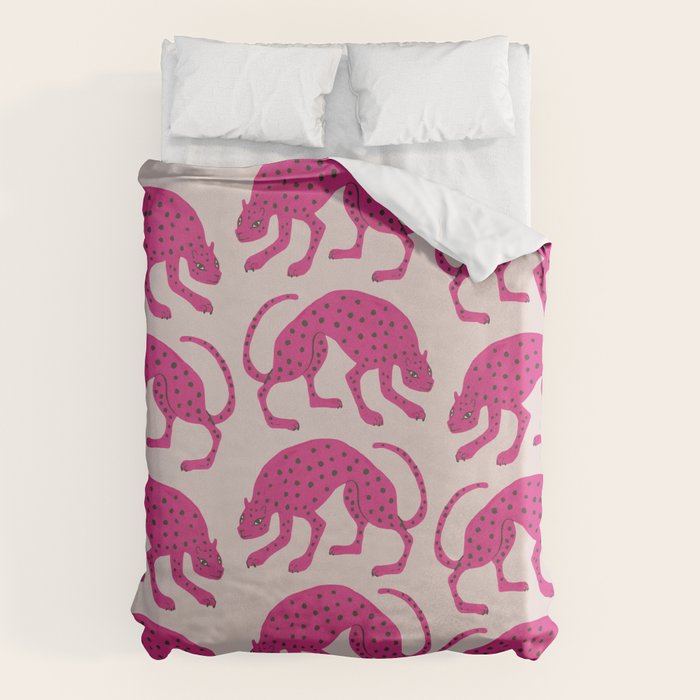 Wild Cats - Pink Duvet Cover Gallery Image 6