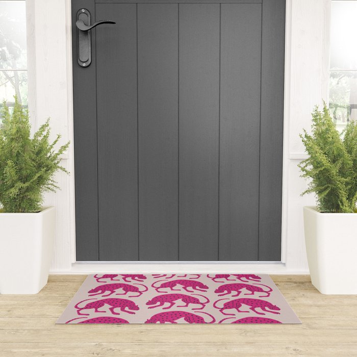 Wild Cats - Pink Welcome Mat Gallery Image 3