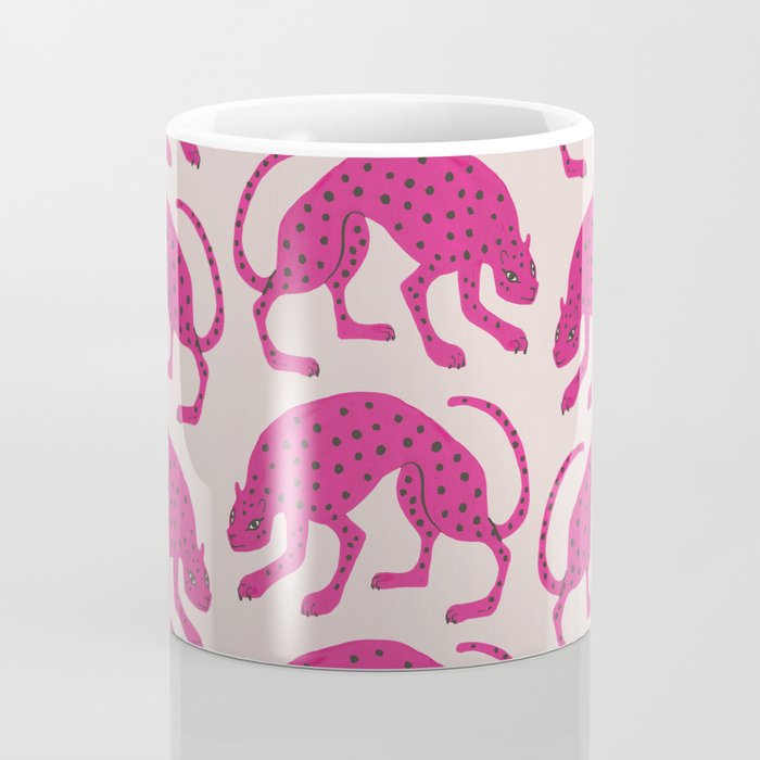 Wild Cats - Pink Coffee Mug Gallery Image 4