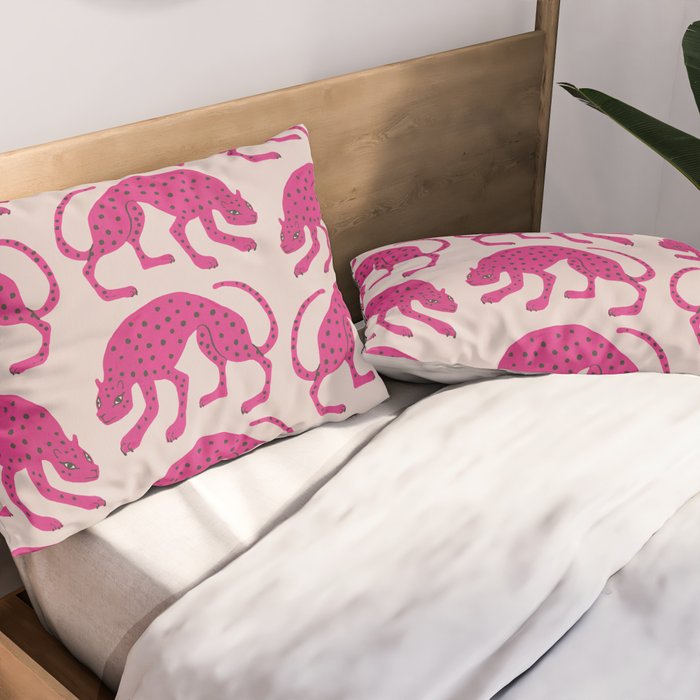 Wild Cats - Pink Pillow Sham Gallery Image 2