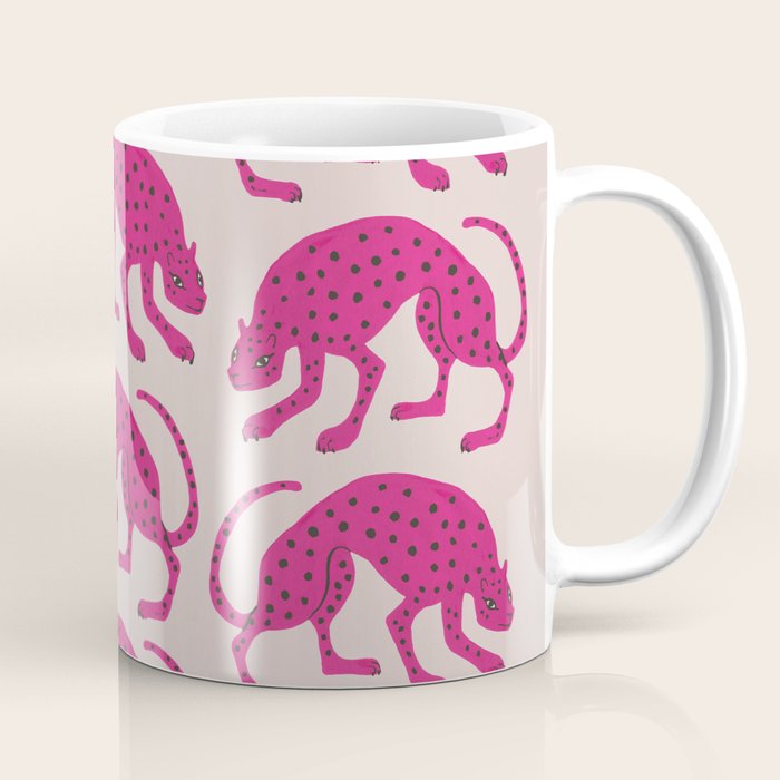 Wild Cats - Pink Coffee Mug Gallery Image 1