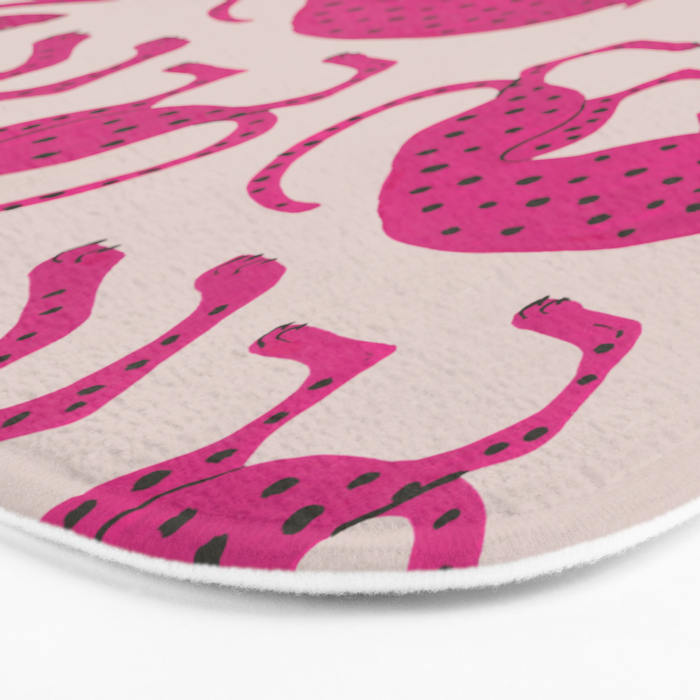 Wild Cats - Pink Bath Mat Gallery Image 3