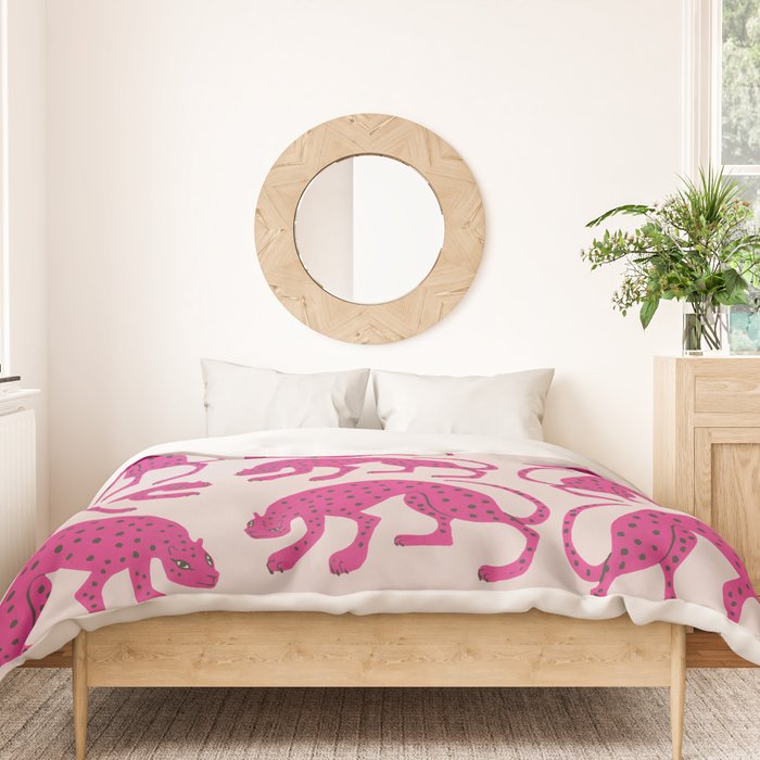 Wild Cats - Pink Duvet Cover Gallery Image 3