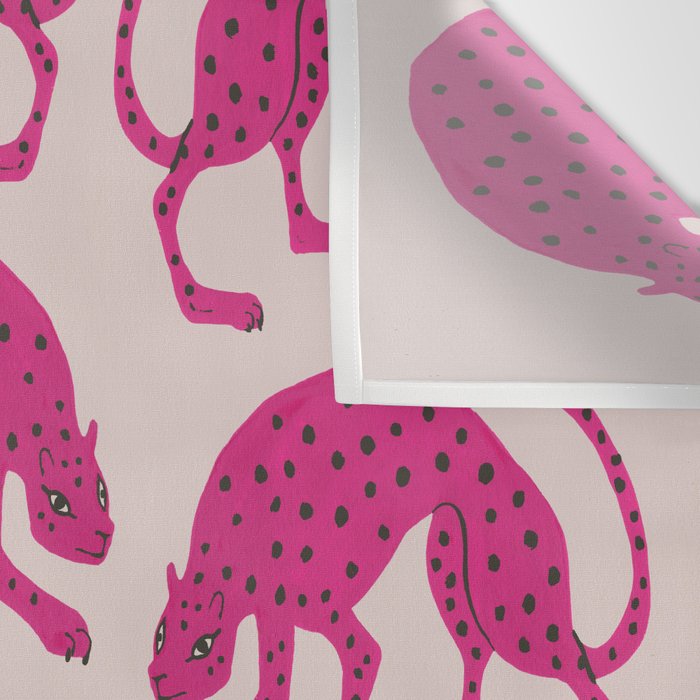 Wild Cats - Pink Wall Tapestry Gallery Image 3