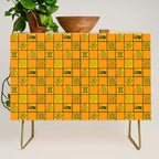 Gemini Checkered Print Credenza Gallery Image 1
