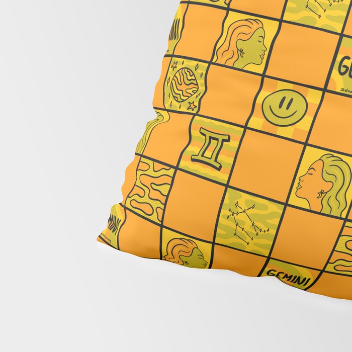 Gemini Checkered Print Pillow Sham Gallery Image 4