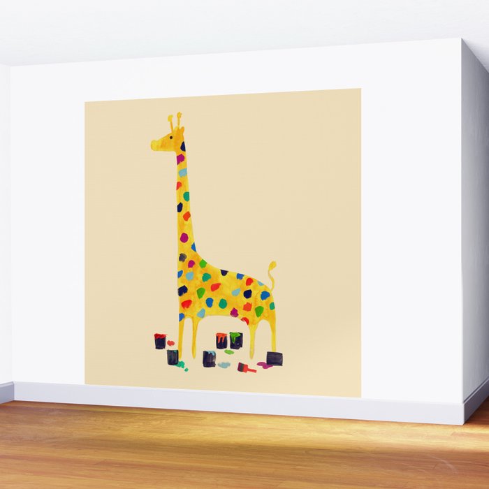 Paint by number giraffe Wall Mural Gallery Image 2
