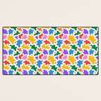 Abstract colorful art splash shape pattern Desk Mat Gallery Image 3