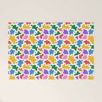 Abstract colorful art splash shape pattern Welcome Mat Gallery Image 1