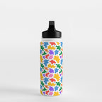 Abstract colorful art splash shape pattern Water Bottle Gallery Image 3