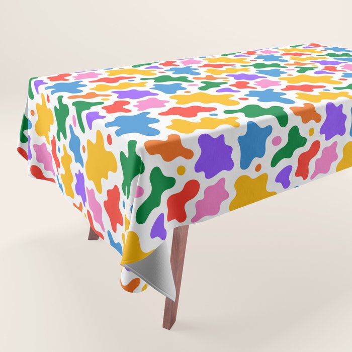 Abstract colorful art splash shape pattern Tablecloth Gallery Image 1