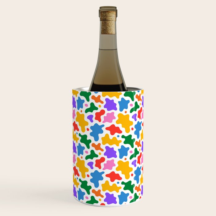 Abstract colorful art splash shape pattern Wine Chiller Gallery Image 2