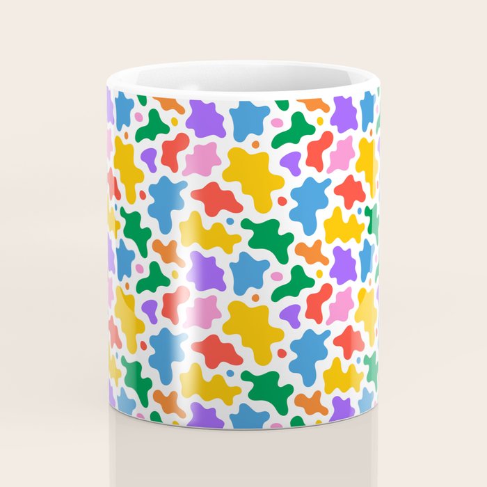 Abstract colorful art splash shape pattern Coffee Mug Gallery Image 4