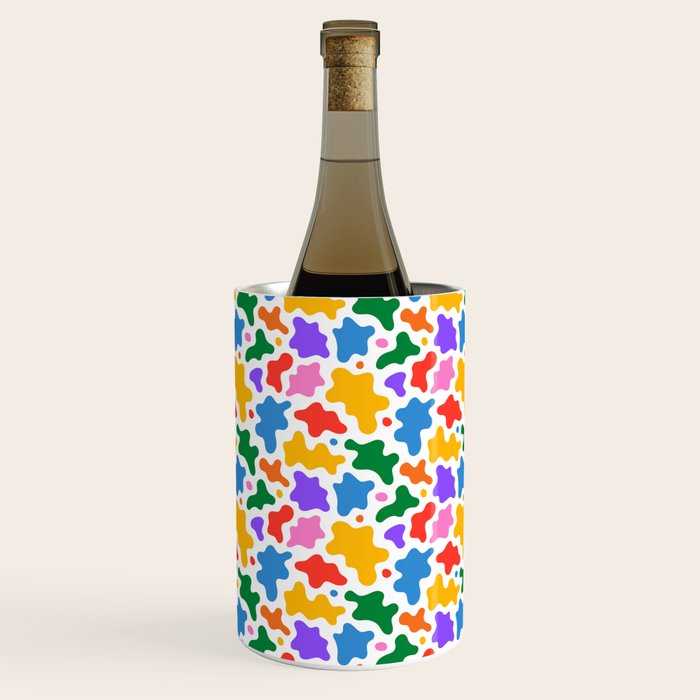 Abstract colorful art splash shape pattern Wine Chiller Gallery Image 1