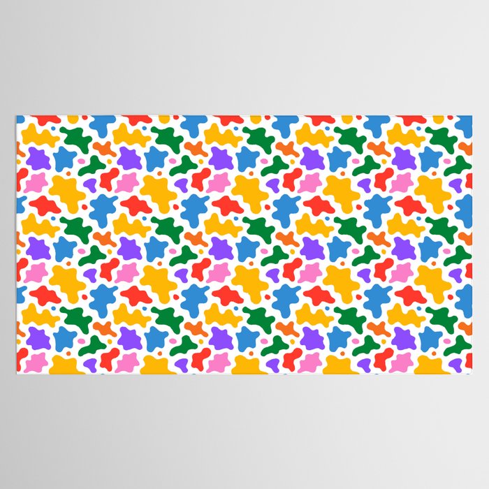 Abstract colorful art splash shape pattern Tablecloth Gallery Image 2