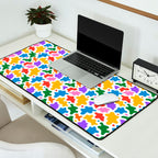 Abstract colorful art splash shape pattern Desk Mat Gallery Image 2