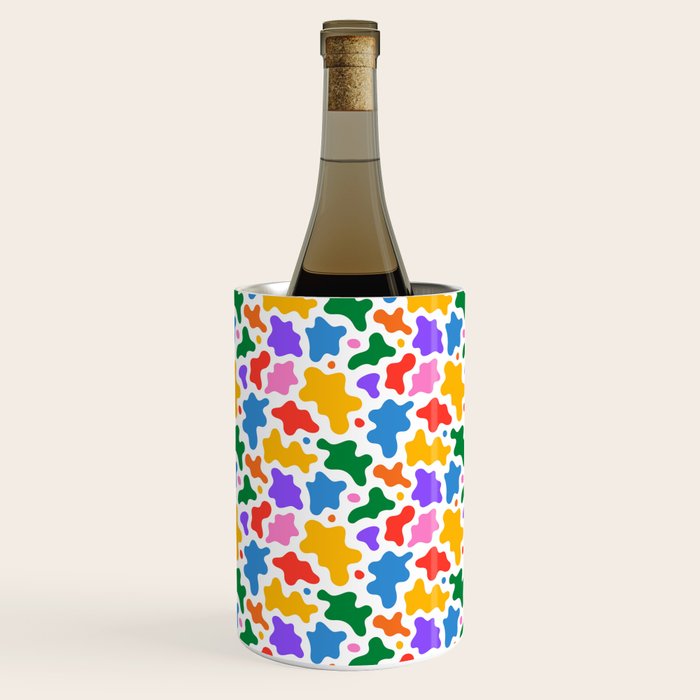 Abstract colorful art splash shape pattern Wine Chiller Gallery Image 3