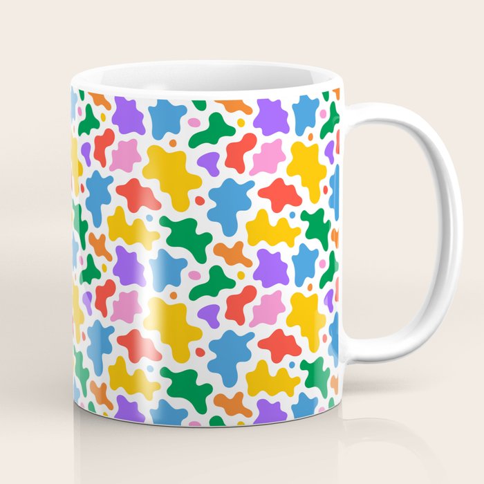 Abstract colorful art splash shape pattern Coffee Mug Gallery Image 1