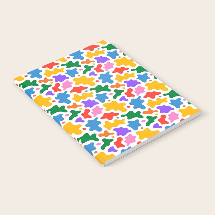 Abstract colorful art splash shape pattern Notebook Gallery Image 1