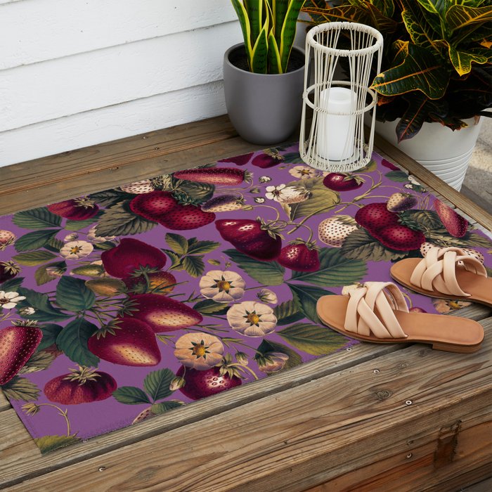 Strawberry Fields Forever VI Outdoor Rug Gallery Image 2