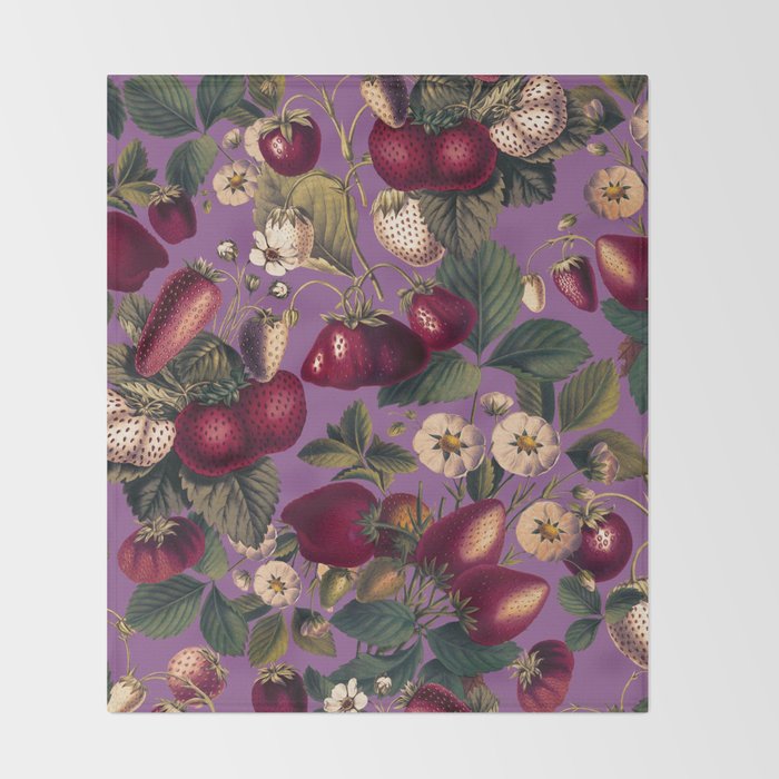 Strawberry Fields Forever VI Throw Blanket Gallery Image 2