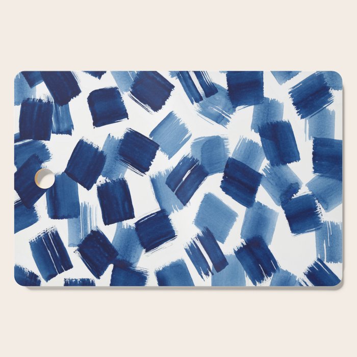 Indigo Brush Strokes | No.1 Cutting Board Gallery Image 1