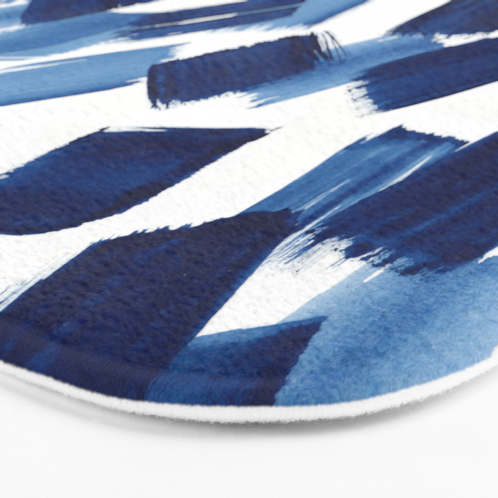 Indigo Brush Strokes | No.1 Bath Mat Gallery Image 3