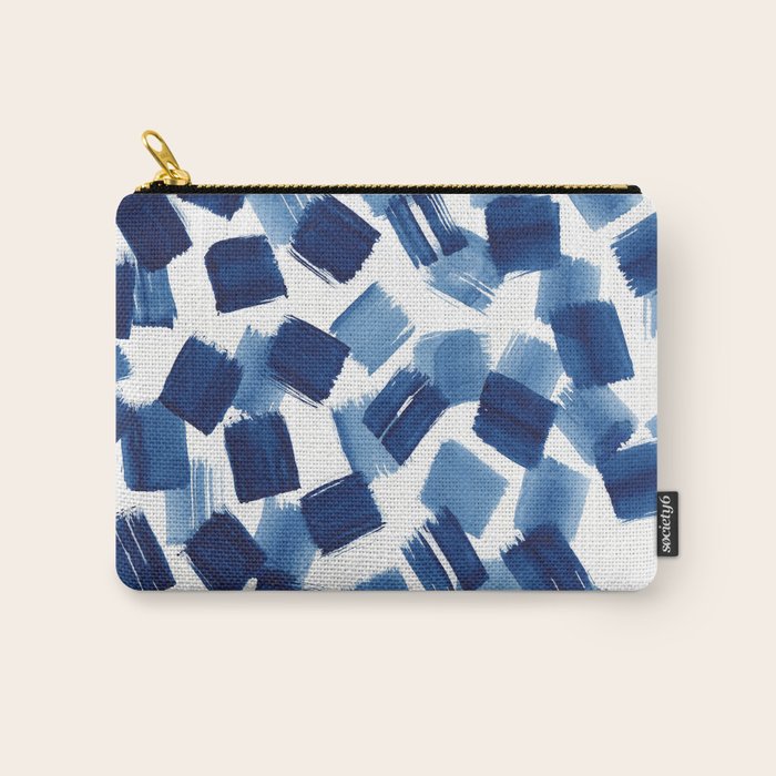 Indigo Brush Strokes | No.1 Carry All Pouch Gallery Image 1