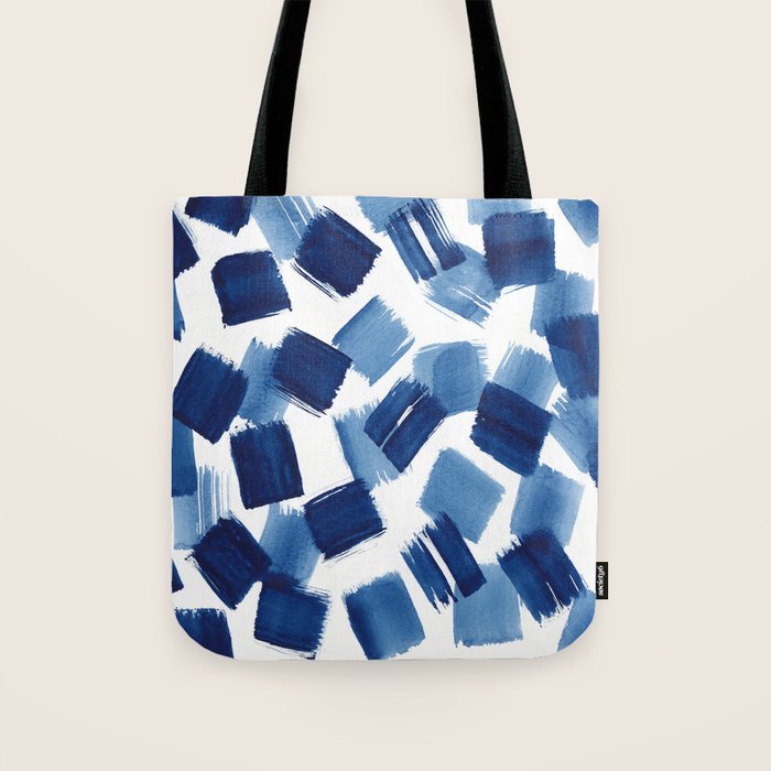 Indigo Brush Strokes | No.1 Tote Bag Gallery Image 1