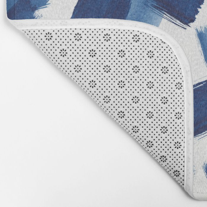 Indigo Brush Strokes | No.1 Bath Mat Gallery Image 2