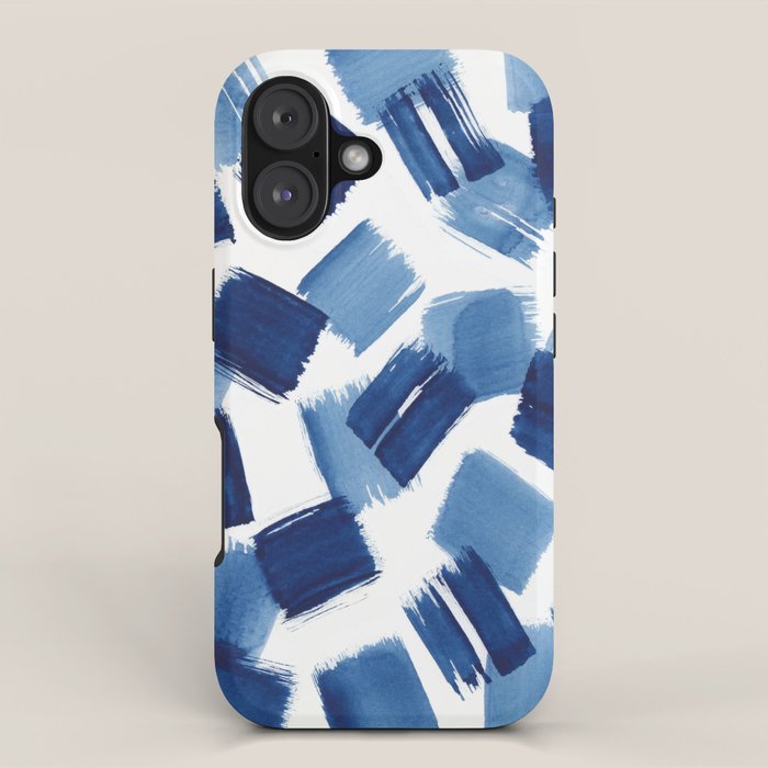 Indigo Brush Strokes | No.1 iPhone Case Gallery Image 1
