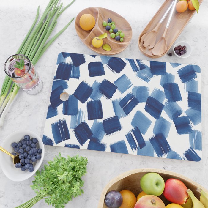 Indigo Brush Strokes | No.1 Cutting Board Gallery Image 2