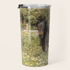Horses in a Field of Wildflowers | Portugal Travel Art Print | Animal Photography in Europe Travel Mug Gallery Image 3