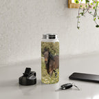 Horses in a Field of Wildflowers | Portugal Travel Art Print | Animal Photography in Europe Water Bottle Gallery Image 4