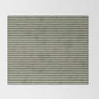 Triple Stripe Pattern Muted Green, Cream, Pink Throw Blanket Gallery Image 2